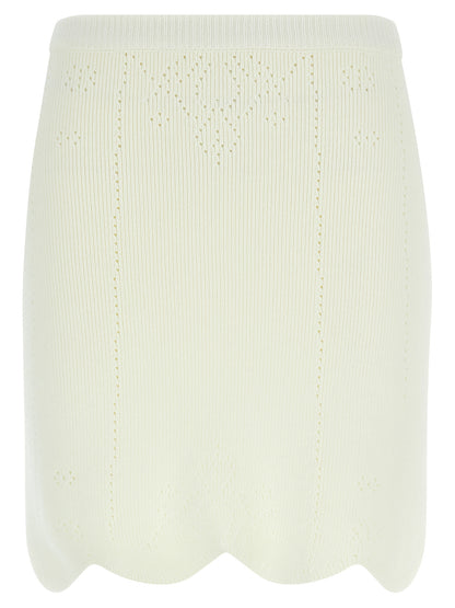 Cut-out intarsia skirt Skirts