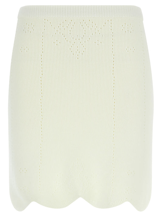 Cut-out intarsia skirt Skirts