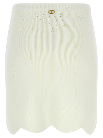 Cut-out intarsia skirt Skirts