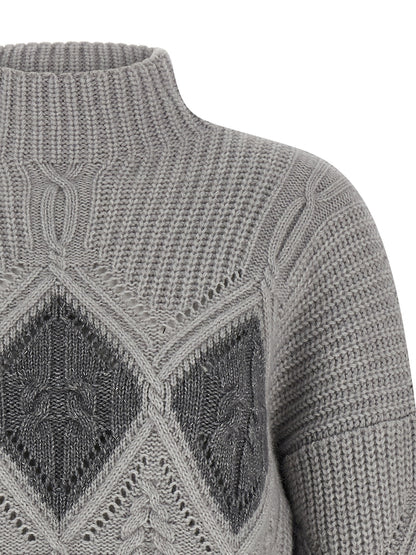 Lozenge intarsia sweater Sweater, cardigans