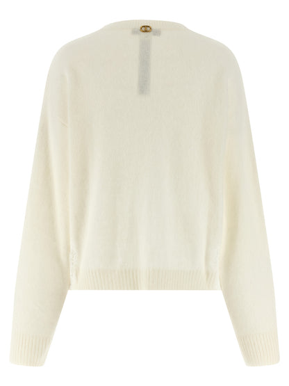 Lace insert sweater Sweater, cardigans