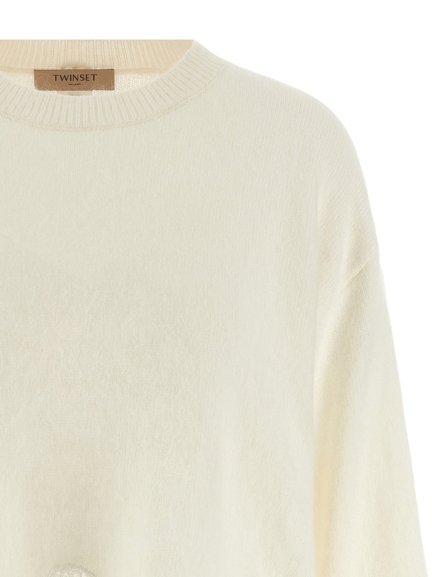 Lace insert sweater Sweater, cardigans