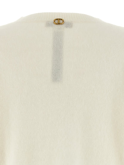 Lace insert sweater Sweater, cardigans