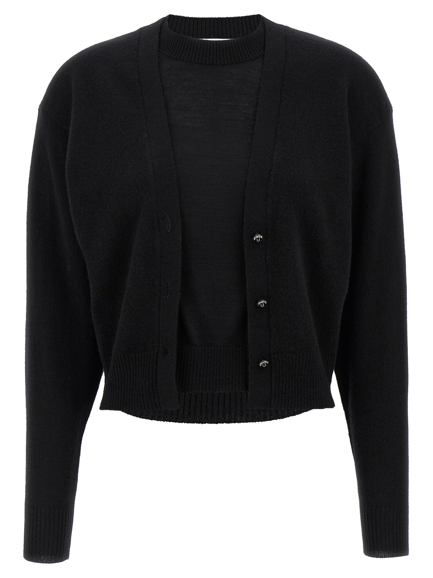 Trompe l'oeil cardigan sweater Sweater, cardigans