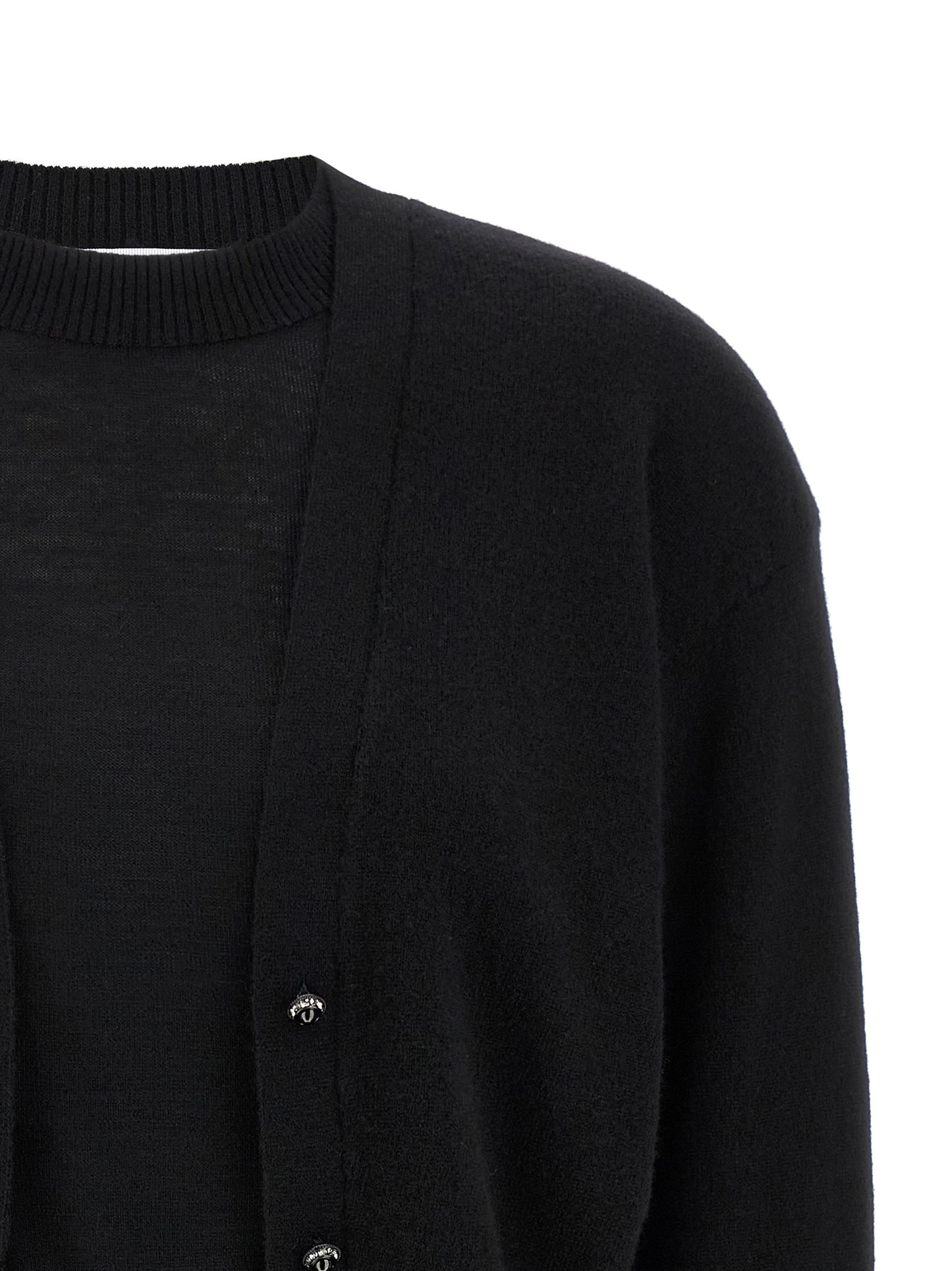 Trompe l'oeil cardigan sweater Sweater, cardigans