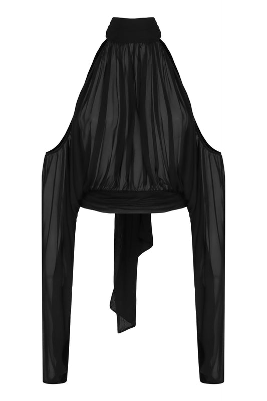 Ruched silk top RTW