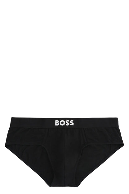 Set of three cotton briefs with logoed elastic band RTW