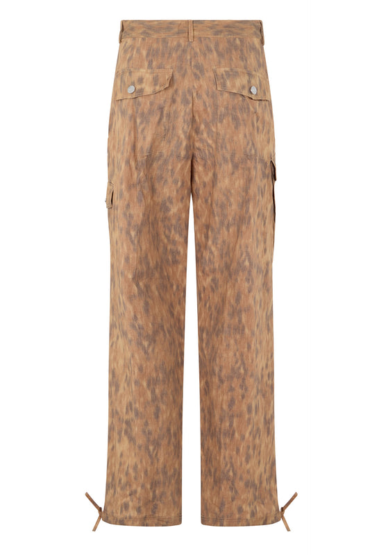Printed cotton cargo pants RTW