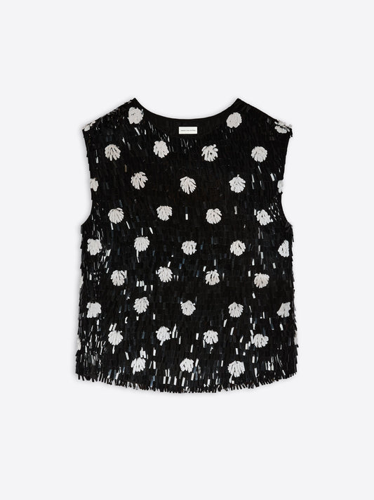 Dries Van Noten 02430-cuzco emb 3383 w w top