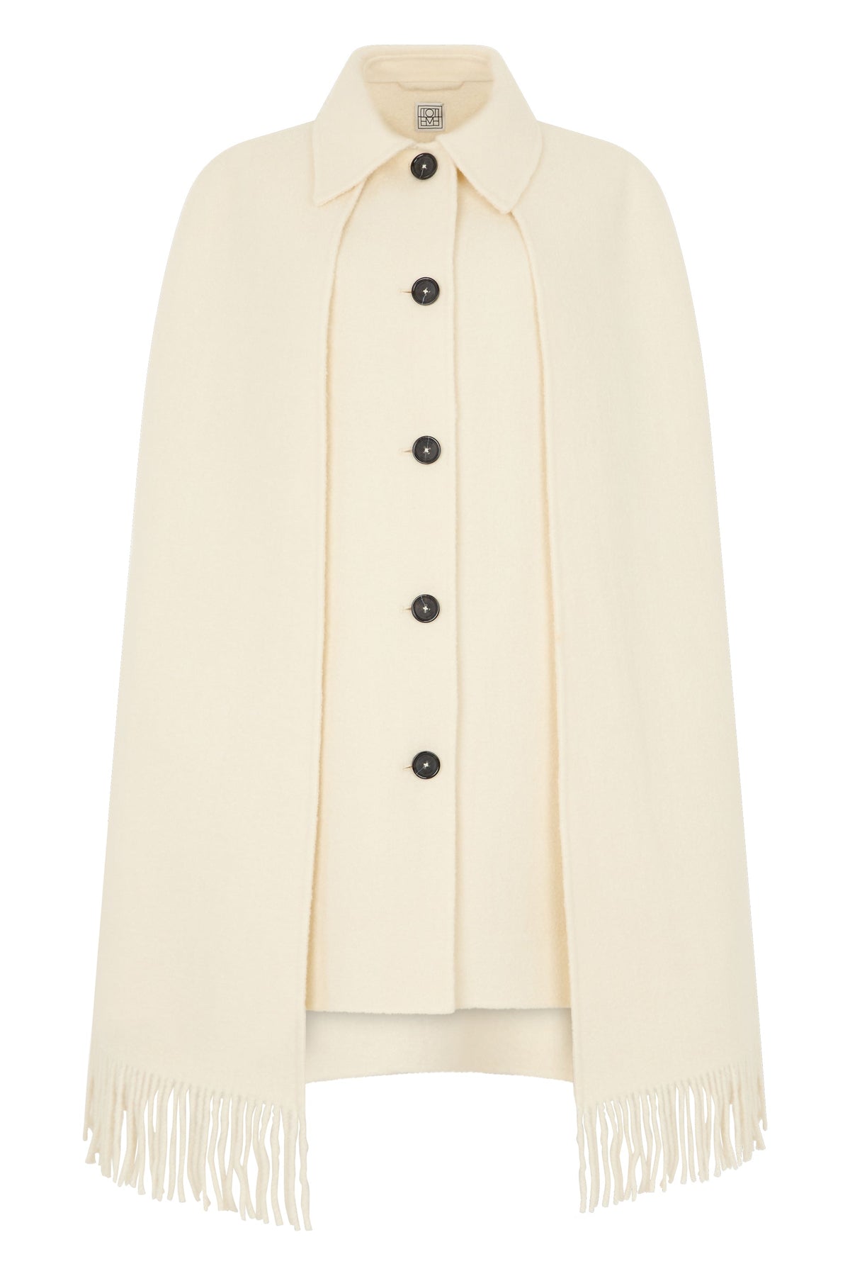 Totême Coat with cape made of wool