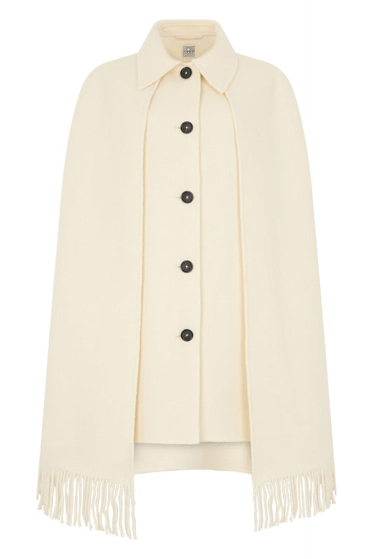 Totême Coat with cape made of wool