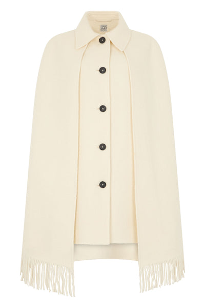 Totême Coat with cape made of wool