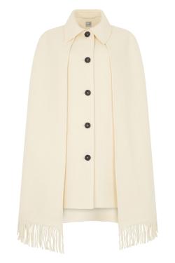 Totême Coat with cape made of wool