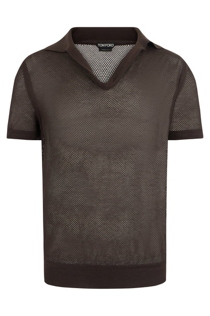 Mesh cotton and silk T-shirt RTW
