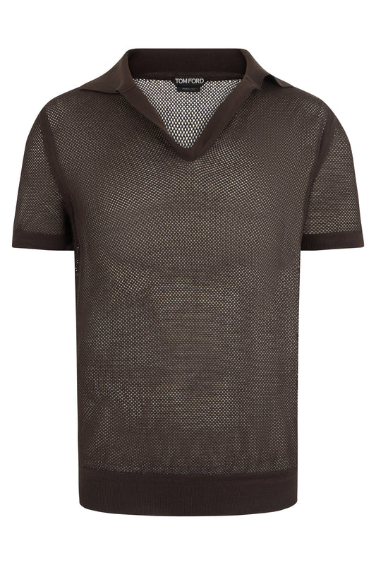 Mesh cotton and silk T-shirt RTW