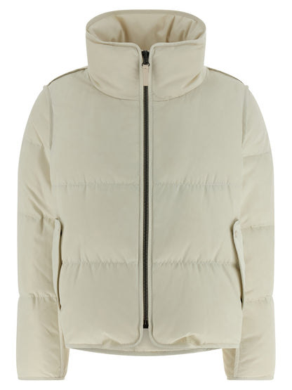 Fur insert cropped down jacket Down jacket, Parka, Casual jackets