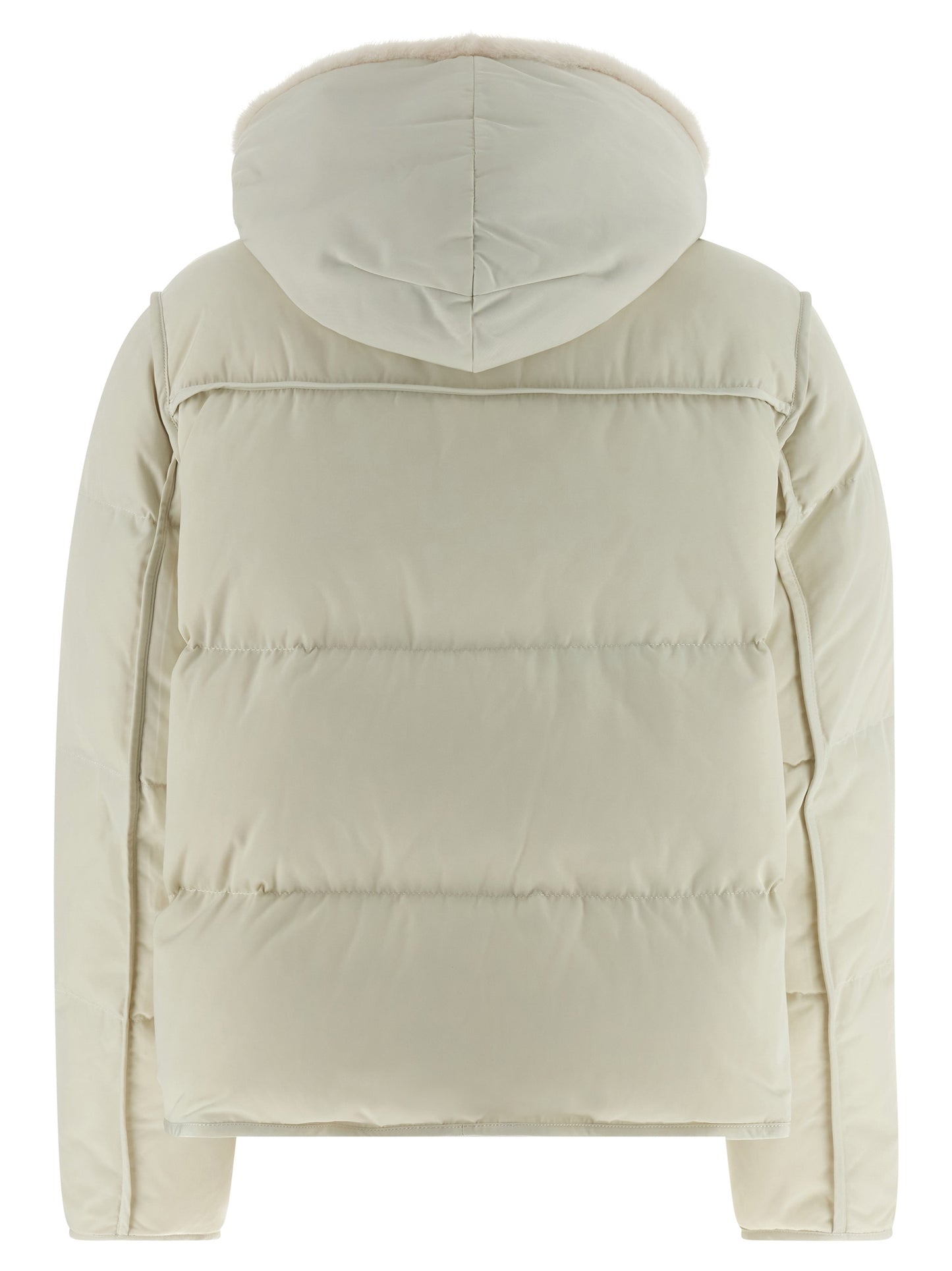 Fur insert cropped down jacket Down jacket, Parka, Casual jackets