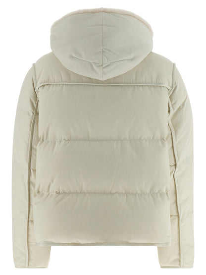 Fur insert cropped down jacket Down jacket, Parka, Casual jackets