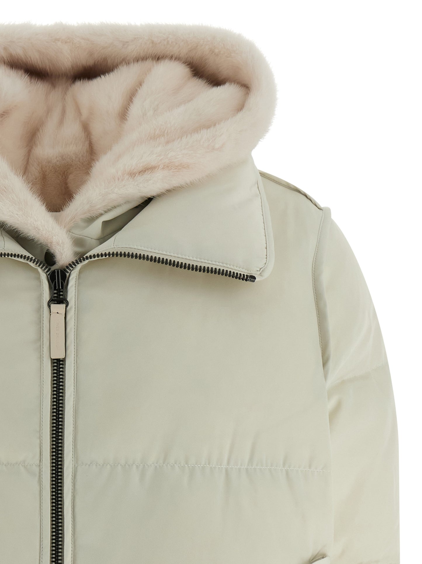 Fur insert cropped down jacket Down jacket, Parka, Casual jackets