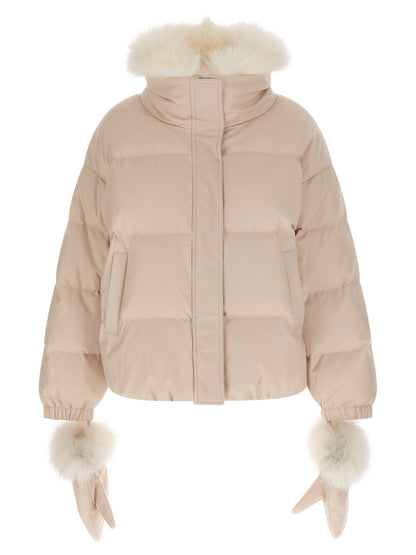 Down jacket with mittens Down jacket, Parka, Casual jackets