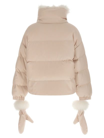 Down jacket with mittens Down jacket, Parka, Casual jackets