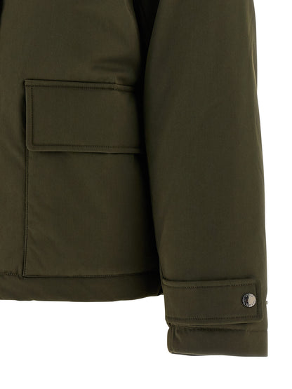 Merino Shearling hooded parka Down jacket, Parka, Casual jackets