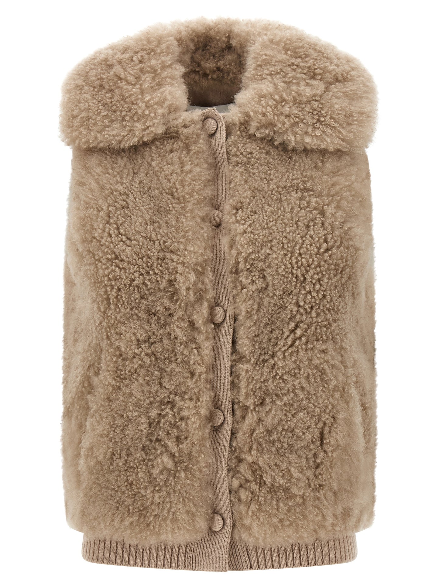 Shearling vest Fur