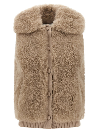 Shearling vest Fur