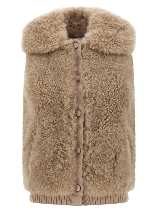 Shearling vest Fur