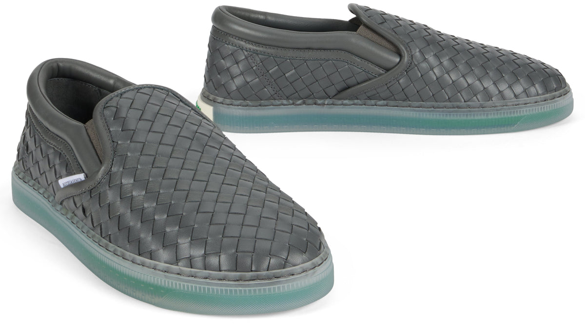 Slip-on sneakers in woven leather SHOES