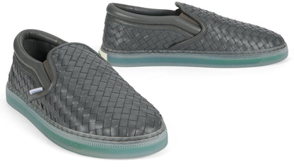 Slip-on sneakers in woven leather SHOES