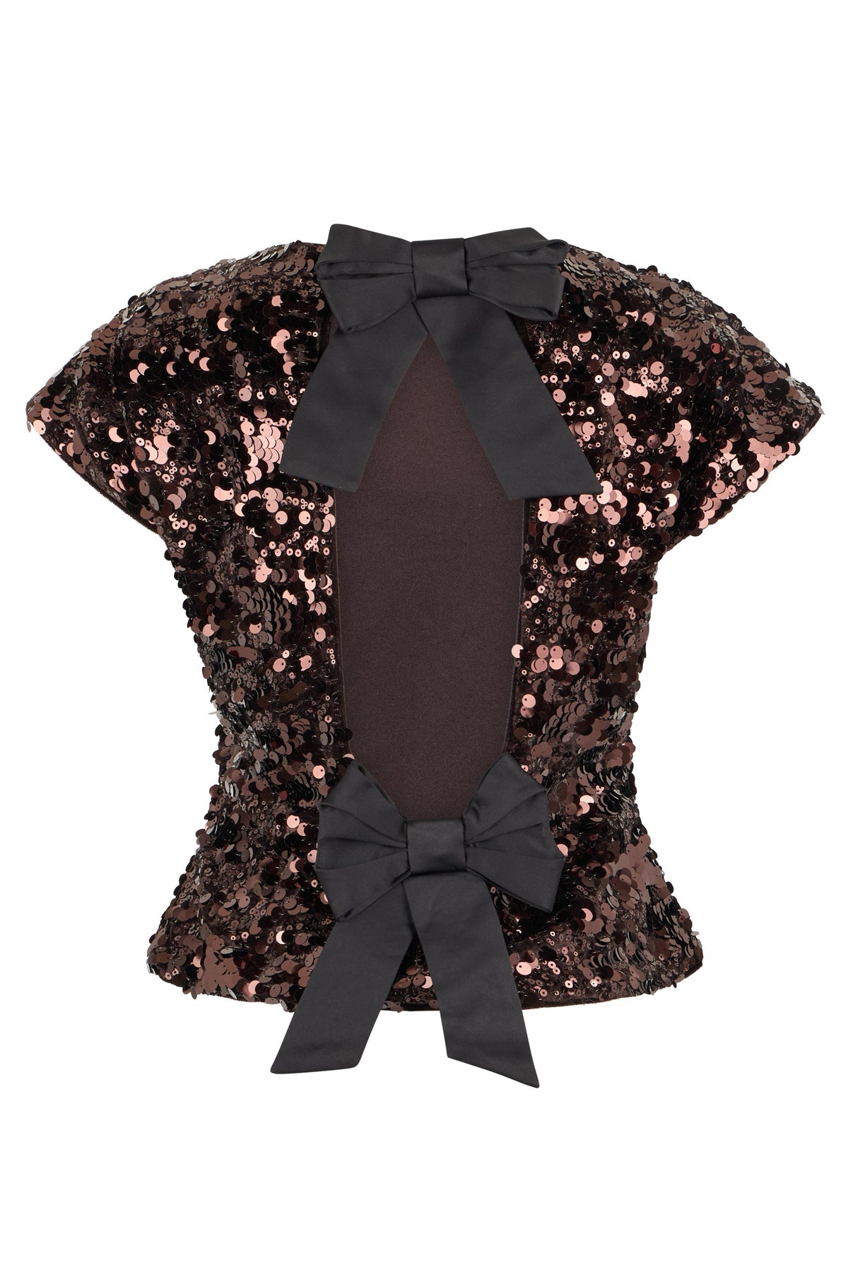 Short-sleeved top with sequins and bows RTW