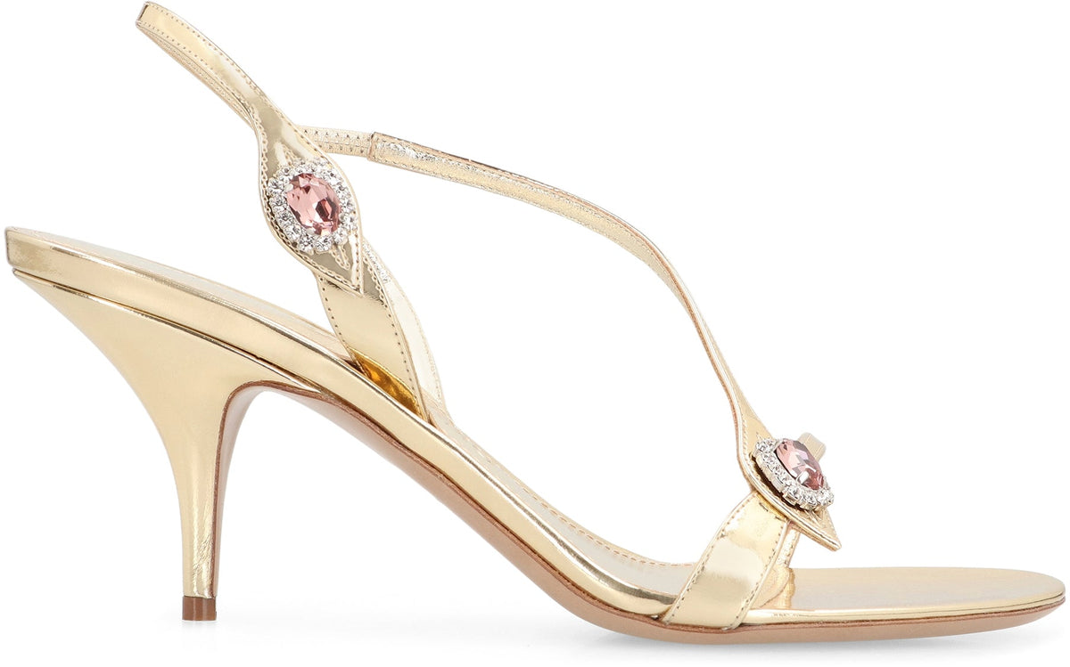 Laminated leather sandals SHOES