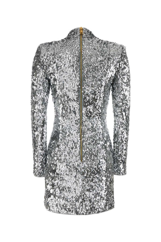 3 BUTTONS SEQUINS SHORT DRESS DRESSES