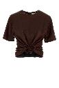 Magda Butrym Pf26 leather 15 blouse brown