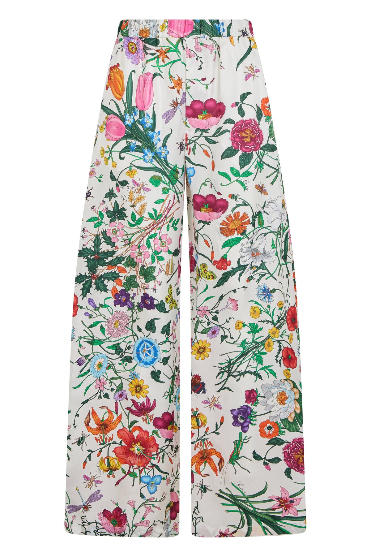 Floral wide-leg pants in silk RTW
