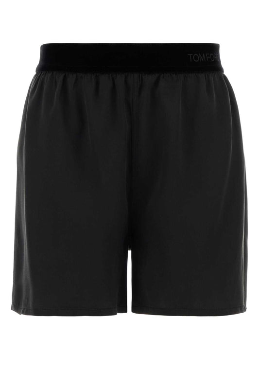PEACH-FEEL SILK SATIN PJ SHORTS SHORTS