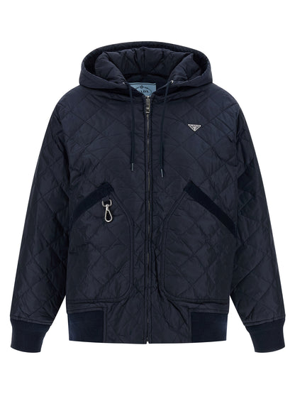 Quilted hooded jacket Down jacket, Parka, Casual jackets
