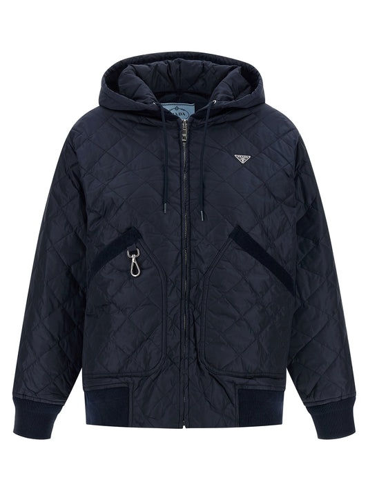 Quilted hooded jacket Down jacket, Parka, Casual jackets