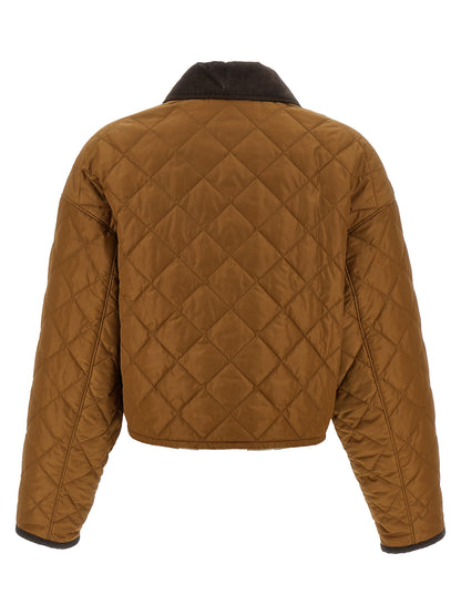 Quilted crop jacket Down jacket, Parka, Casual jackets