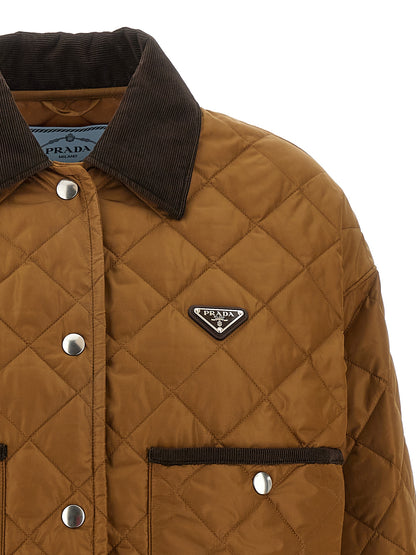 Quilted crop jacket Down jacket, Parka, Casual jackets