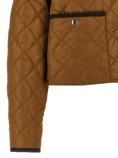 Quilted crop jacket Down jacket, Parka, Casual jackets