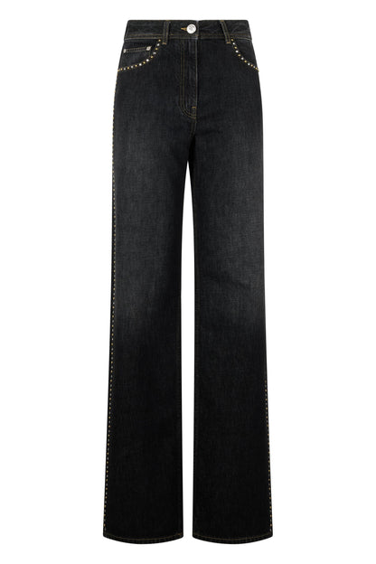 Regular High-Waisted Jeans with Studs RTW