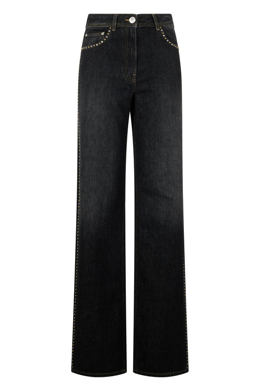 Regular High-Waisted Jeans with Studs RTW