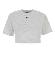 Off White Off stamp rib cropped tee white black