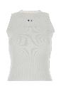 Off White Off stamp rib round tank top