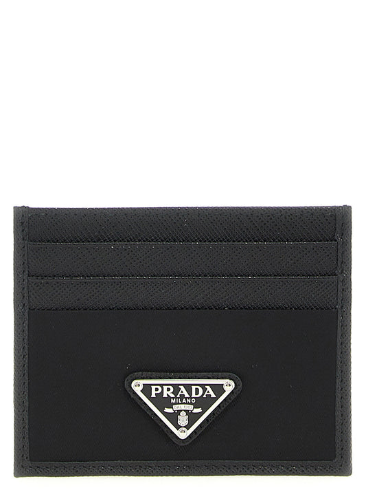 Re-Nylon Saffiano cardholder Wallets, card holders