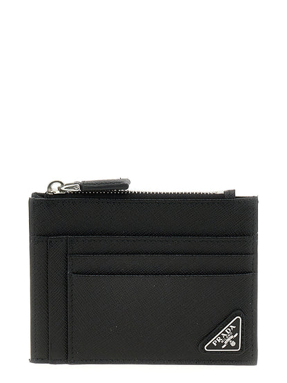 Saffiano logo card holder Wallets, card holders