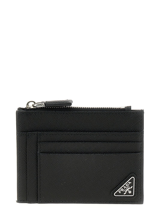 Saffiano logo card holder Wallets, card holders