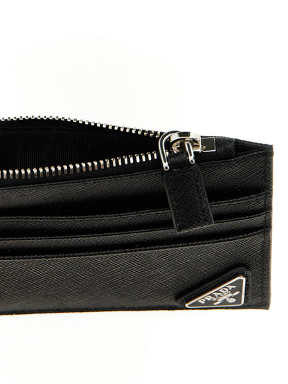 Saffiano logo card holder Wallets, card holders